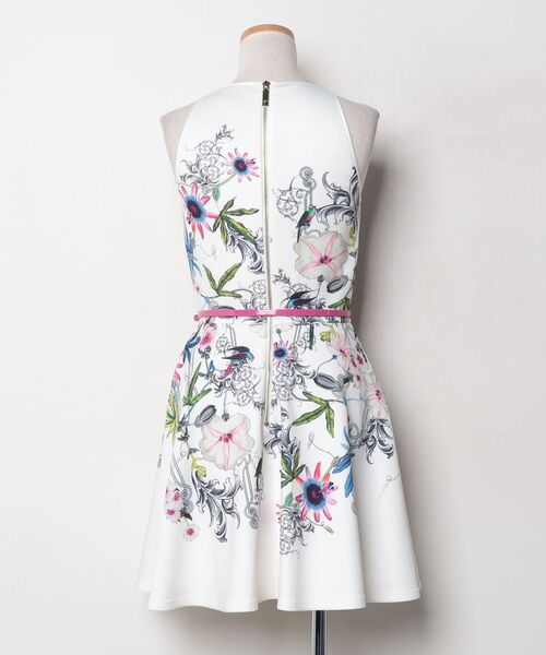 Ted Baker（テッドベーカー） 花柄ノースリーブワンピース 1 ホワイト