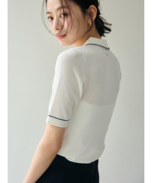 ニット セーター 「ZOZO限定カラー」テンセルポロニットトップス レディースの画像