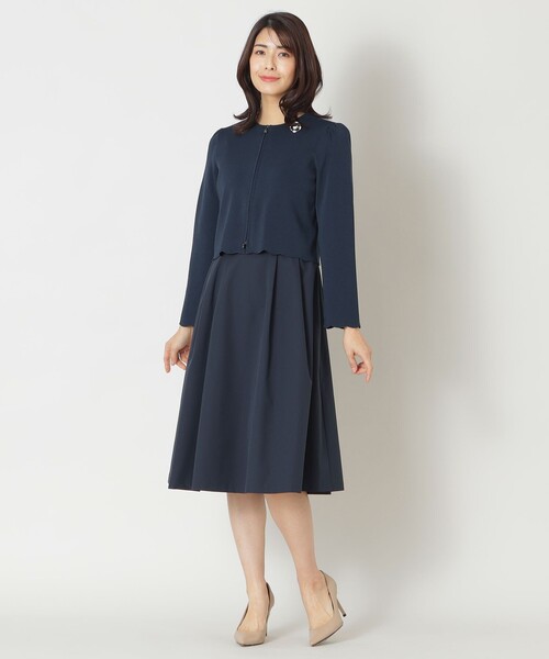 「TO BE CHIC」 ニットカーディガン 38 ネイビー レディース_画像6