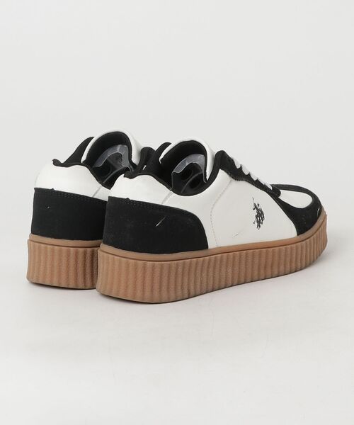 「U.S. POLO ASSN.」 ローカットスニーカー 24.5cm ホワイト レディース_画像2