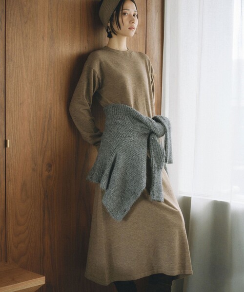 「BIANCA」 ニットワンピース 38 グレー レディース_画像2