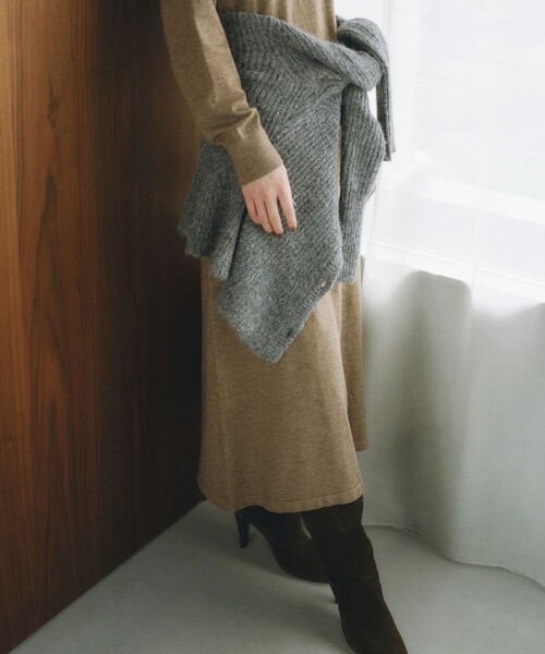 「BIANCA」 ニットワンピース 38 グレー レディース_画像9