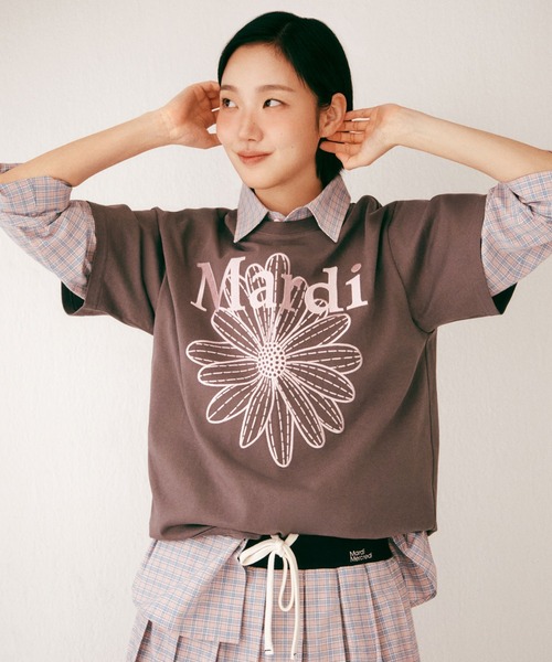 「Mardi Mercredi」 半袖Tシャツ FREE ライトグレー レディース_画像3