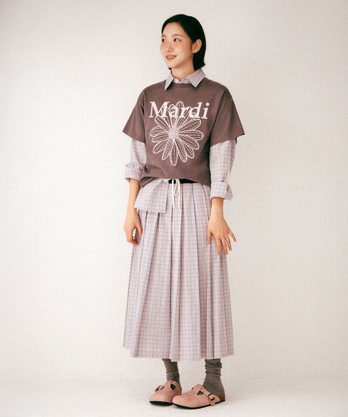 「Mardi Mercredi」 半袖Tシャツ FREE ライトグレー レディース_画像4
