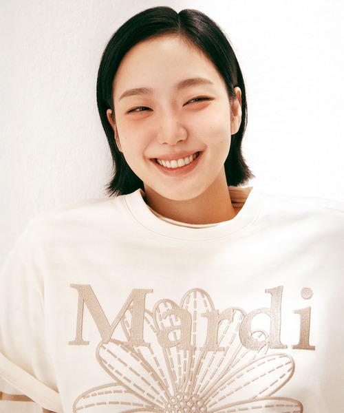 「Mardi Mercredi」 半袖Tシャツ FREE ライトグレー レディース_画像8