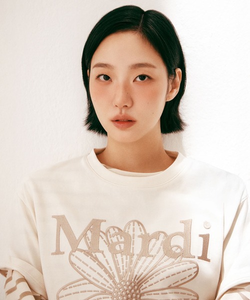 「Mardi Mercredi」 半袖Tシャツ FREE ライトグレー レディース_画像9