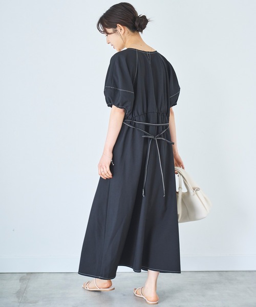 「mil」 半袖ワンピース X-SMALL ブラック レディース_画像7