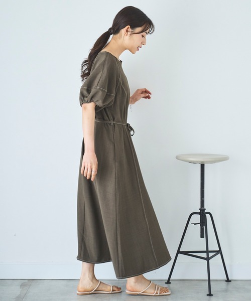 「mil」 半袖ワンピース X-SMALL ブラック レディース_画像9