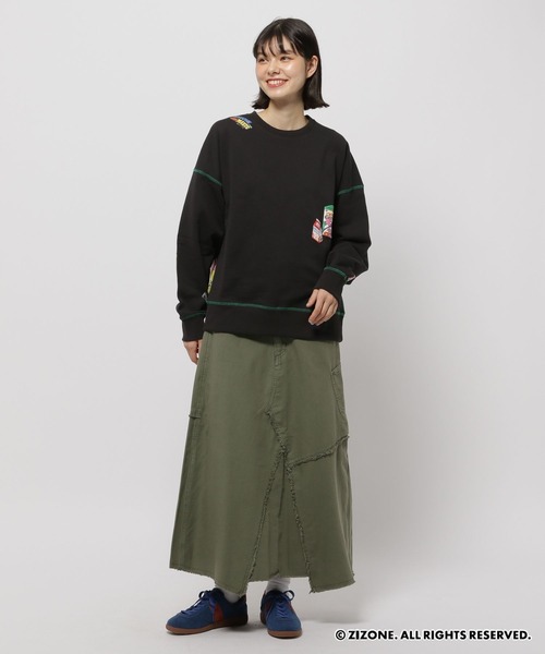 「niko and...」 スウェットカットソー「zizoneコラボ」 LARGE グレー レディース_画像5