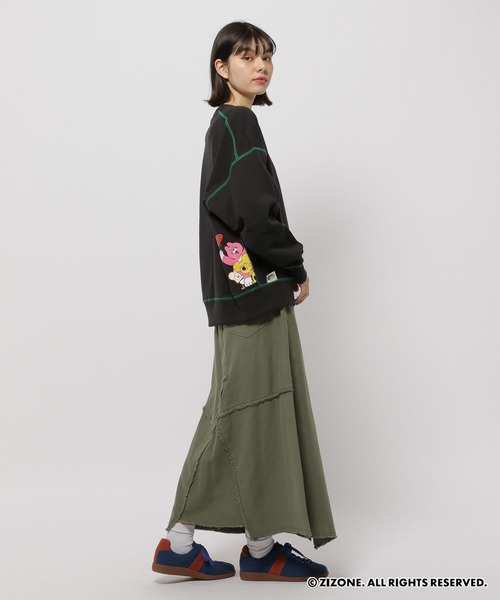 「niko and...」 スウェットカットソー「zizoneコラボ」 LARGE グレー レディース_画像6