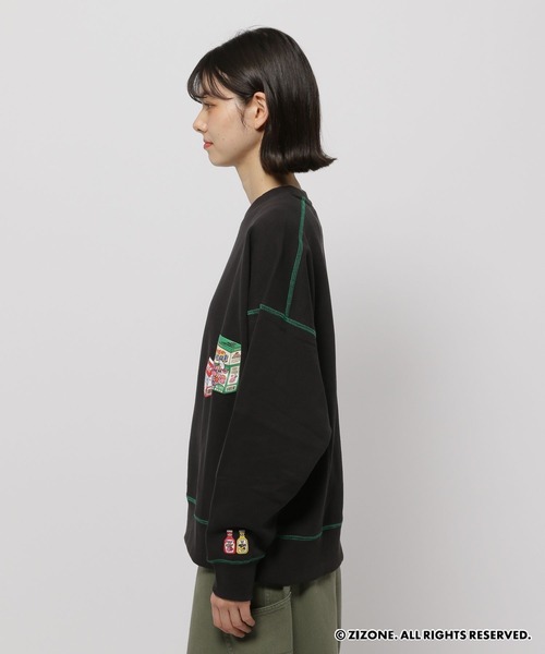 「niko and...」 スウェットカットソー「zizoneコラボ」 LARGE グレー レディース_画像9