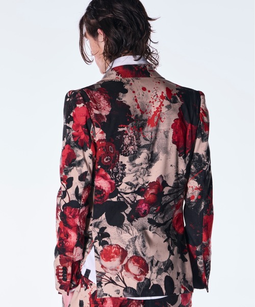 ジャケット テーラードジャケット kiryuyrik/キリュウキリュウ/Beige Flora Jacket メンズの画像