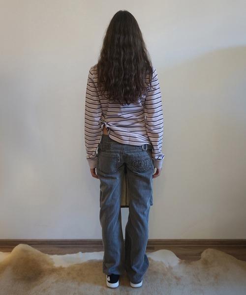 「SCULPTOR」 長袖ポロシャツ SMALL ラベンダー レディース_画像5