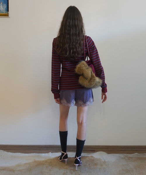 「SCULPTOR」 長袖ポロシャツ SMALL ラベンダー レディース_画像9