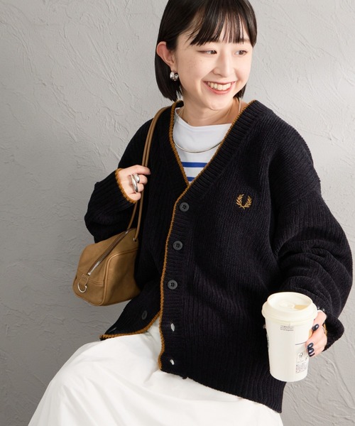 FRED PERRY（フレッドペリー） カーディガン 別注 ワンポイントロゴ