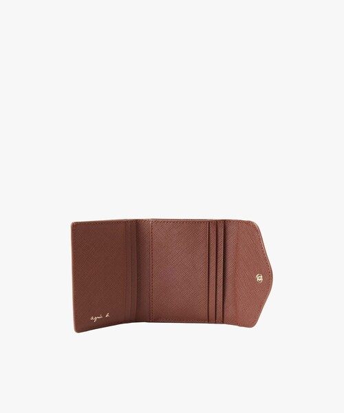 agnes b.（アニエスベー） ミニ 財布 レザー 三つ折りがま口 ミニ