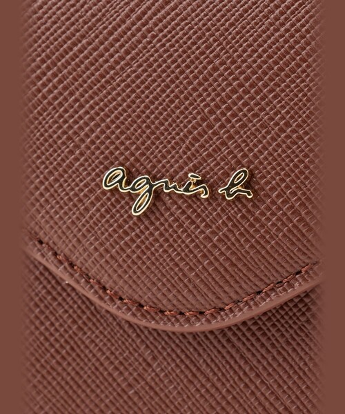 agnes b.（アニエスベー） ミニ 財布 レザー 三つ折りがま口 ミニ