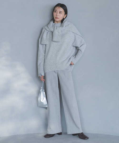 「UNFILO」 デニムパンツ SMALL グレー レディース_画像2