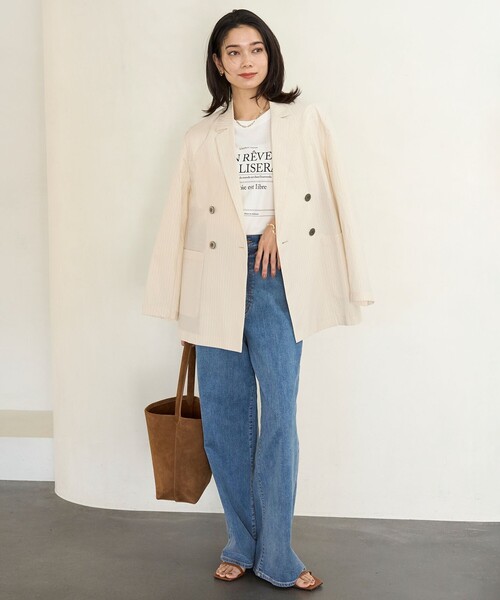 「UNFILO」 デニムパンツ SMALL グレー レディース_画像6