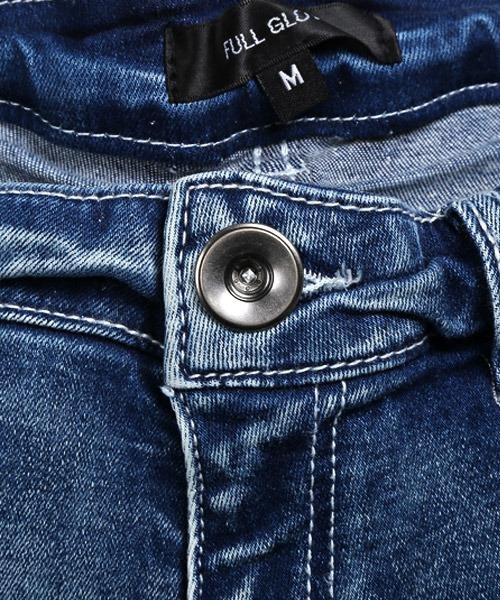 LUXSTYLE ジーンズ ダメージクラッシュストレッチデニムスキニー