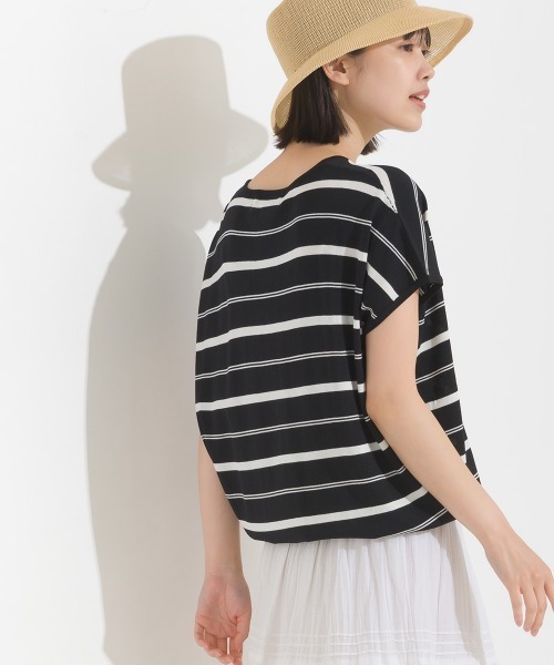tシャツ レーヨンナイロン Vネックドルマンニット レディース | OMNES（ファッション） | 04