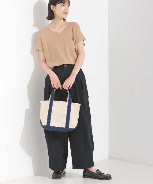 tシャツ レーヨンナイロン Vネックドルマンニット レディース | OMNES（ファッション） | 12
