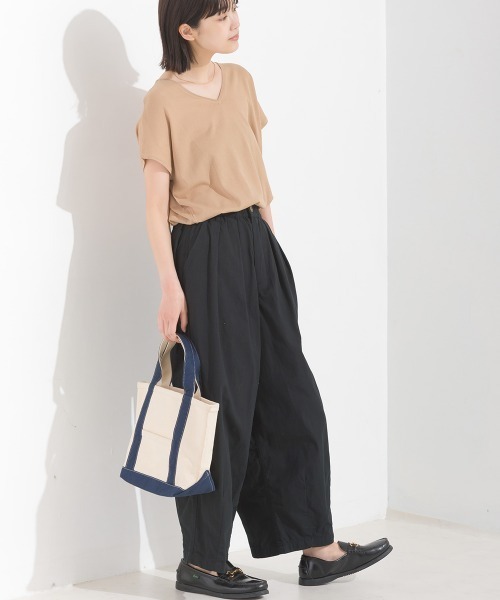 tシャツ レーヨンナイロン Vネックドルマンニット レディース | OMNES（ファッション） | 16