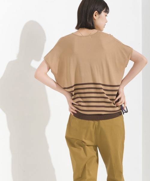 tシャツ レーヨンナイロン Vネックドルマンニット レディース | OMNES（ファッション） | 18