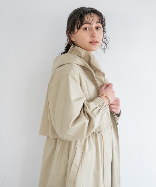 新品未使用　apart by lowrysラベンダー フード付き ガウンコート A part by（アパートバイ） ジャケット ブルゾン CoPoロングブルゾン