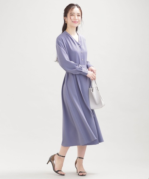 ワンピース Web限定 Vネックフレアとろみワンピース 長袖 Zozotown Paypayモール店 通販 Paypayモール