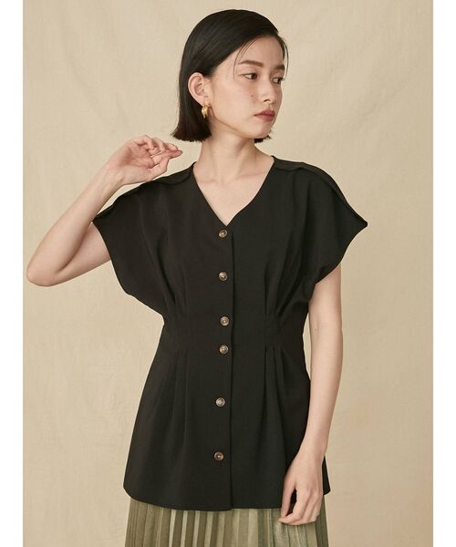 シャツ ブラウス リネンライクウエストタックブラウス Zozotown Paypayモール店 通販 Paypayモール