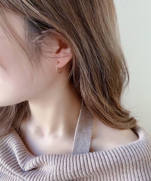 BLOOM（ブルーム） ピアス K10 ピンクゴールド フープピアス WEB限定