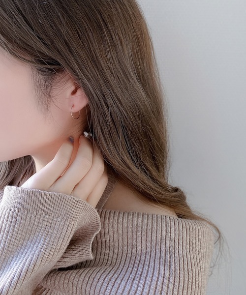 BLOOM（ブルーム） ピアス K10 ピンクゴールド フープピアス WEB限定