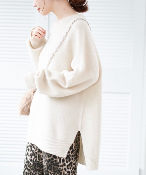 美品 フレームワーク ラグランスリーブ ワイドプルオーバー ニット アイボリー FRAMeWORK（フレームワーク） ニット ラグランスリーブワイドプル