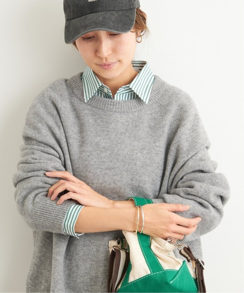 美品 フレームワーク ラグランスリーブ ワイドプルオーバー ニット アイボリー FRAMeWORK（フレームワーク）の「ラグランスリーブワイドプルオーバー