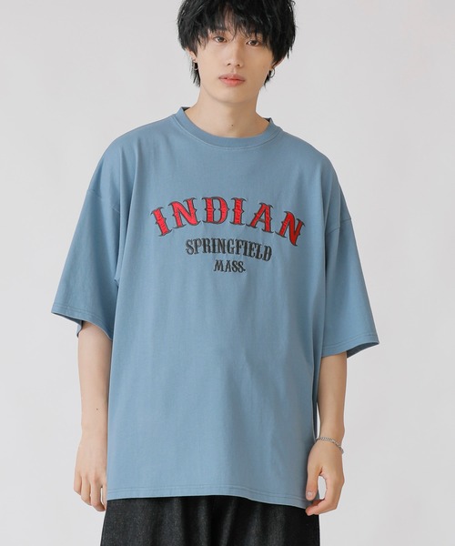 INDIAN MOTOCYCLE tシャツ × ADMIX-Japan 16/- 空紡糸コットン