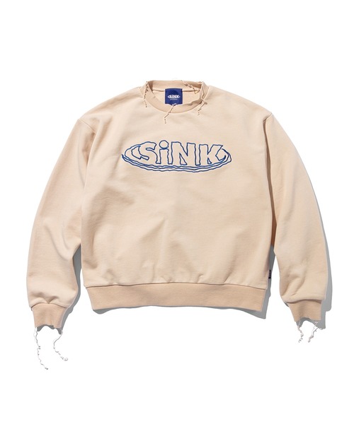 トレーナー/スウェット sink kotohayokozawa wave logo sweat SINK kotohayokozawa スウェット WATER WAVE LOGO SWEAT : ZOZOTOWN