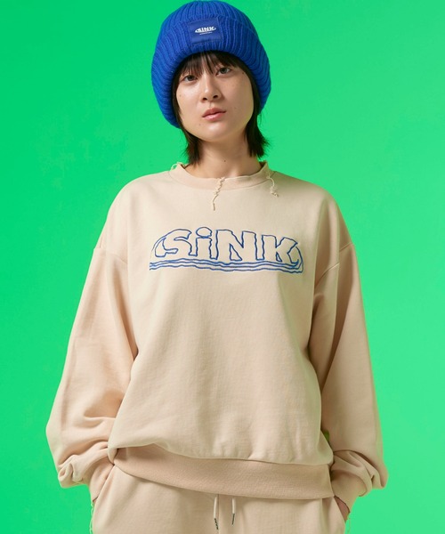 SINK kotoha yokozawa ウェーブロゴTシャツカットソーホワイト SINK kotohayokozawa（シンクコトハヨコザワ）Tシャツ・カットソー 白