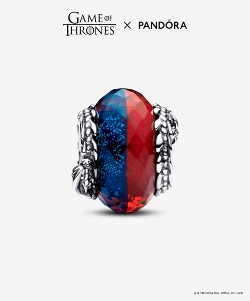 新品未使用！Pandora⭐︎ゲームオブスローンズ　アイスアンドファイアチャーム Game of Thrones Ice & Fire Dragons Dual Murano Glass Charm