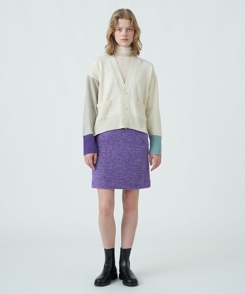 MACPHEE（マカフィー） スカート ヘリンボーンツイード ミニスカート