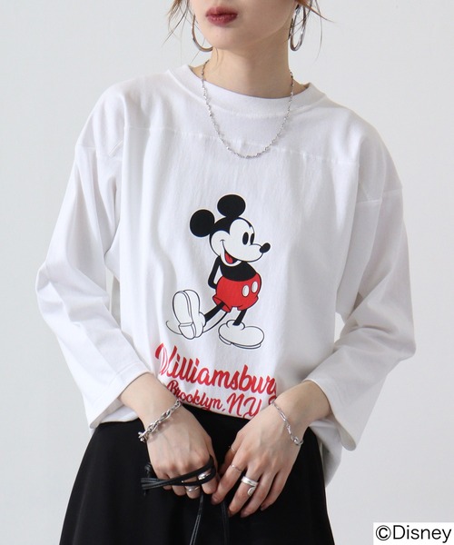 Disney（ディズニー） tシャツ フットボールTEE メンズ レディース