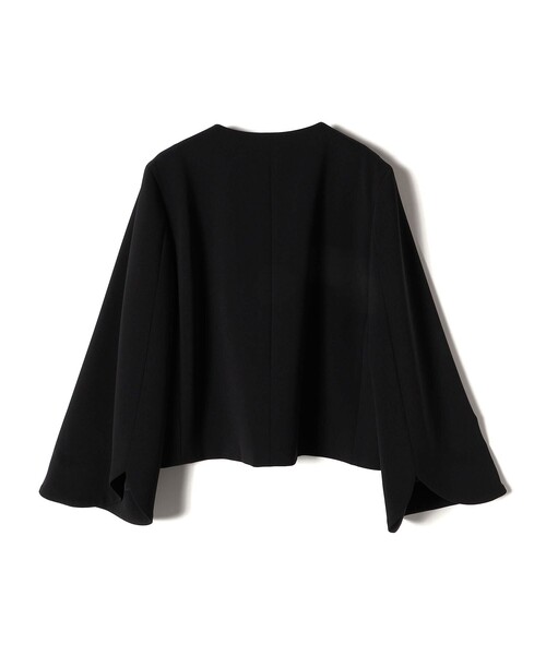 美品✨ トッカ ノーカラージャケット フレアスリーブ グログラン