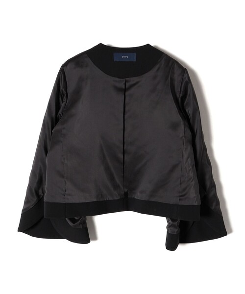 ships little black ジャケット ノーカラージャケット 「手洗い可能