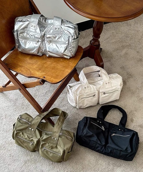 shopnikoniko（ショップにこにこ） ボストンバッグ ダブルポケット