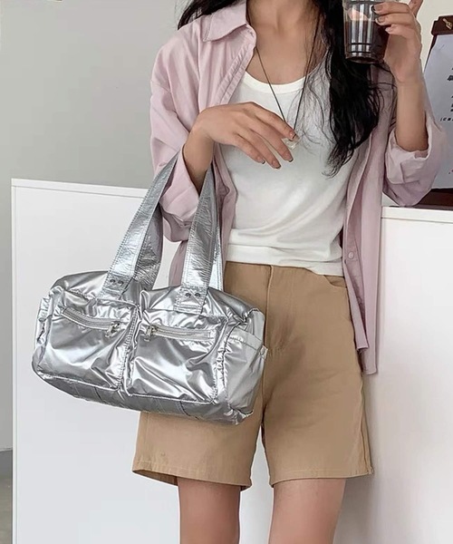 shopnikoniko（ショップにこにこ） ボストンバッグ ダブルポケット