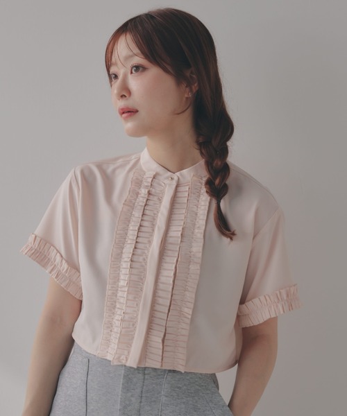 tシャツ 裾フリルギャザースリーブブラウス レディース 裾フリルギャザースリーブブラウス（Tシャツ/カットソー）｜Fit