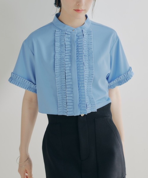 ブラウス シャツ ギャザースクエアフリルブラウス レディース Lace Ladies ブラウス シャツ スクエアネックギャザーフリル長袖