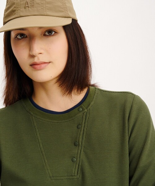 AIGLE tシャツ UVC ワッフルロングスリーブTシャツ レディース