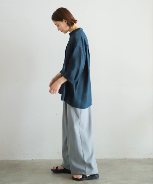 NOMBRE IMPAIR◆長袖ブラウス/FREE/レーヨン/GRY/無地/01-1-06-207-4-1 NOMBRE IMPAIR 「NOMBRE IMPAIR」 長袖ブラウス FREE ブラック