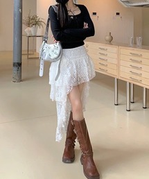 Chick スカート Asymmetrical Ruffle Skirt / アシンメトリー